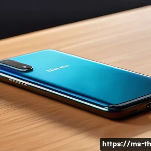 Home 26 물성매력 디자인에 대한 소비자 인식 조사 - A sleek modern smartphone resting on a wooden table with a matte finish surface, highlighting the sm...